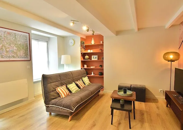 Апартаменты L'ecrin Du Bourg - 2 Min Chateau & Maison Bernadette